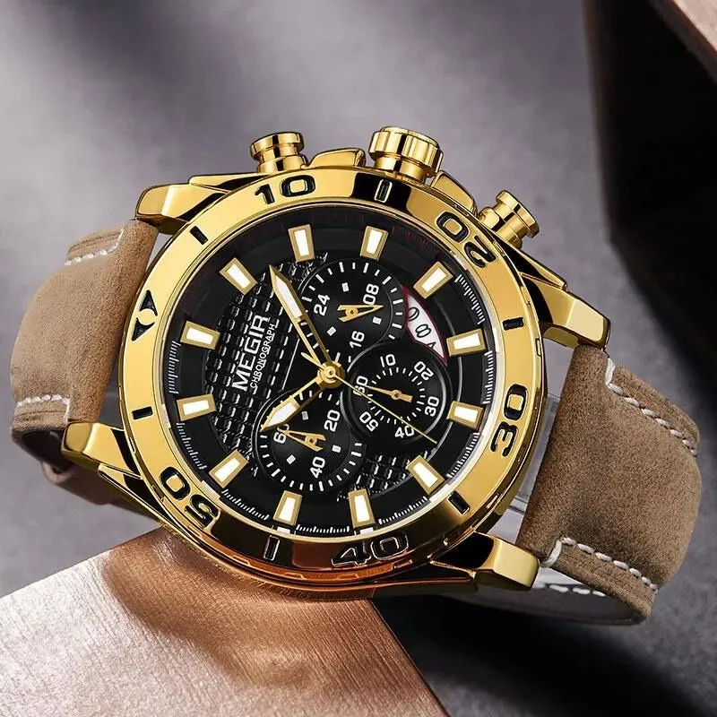 LEATHER STRAP QUARTZ WATCH | Timeless Elegance Redefined