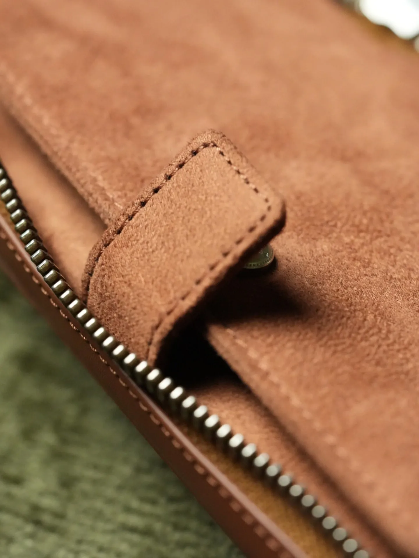 Leather Zip Pouch for Two Watches - Tan