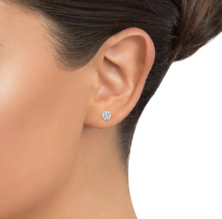 LG610 14KT WG Lab Diamond Stud Earrings, 1.00ct.