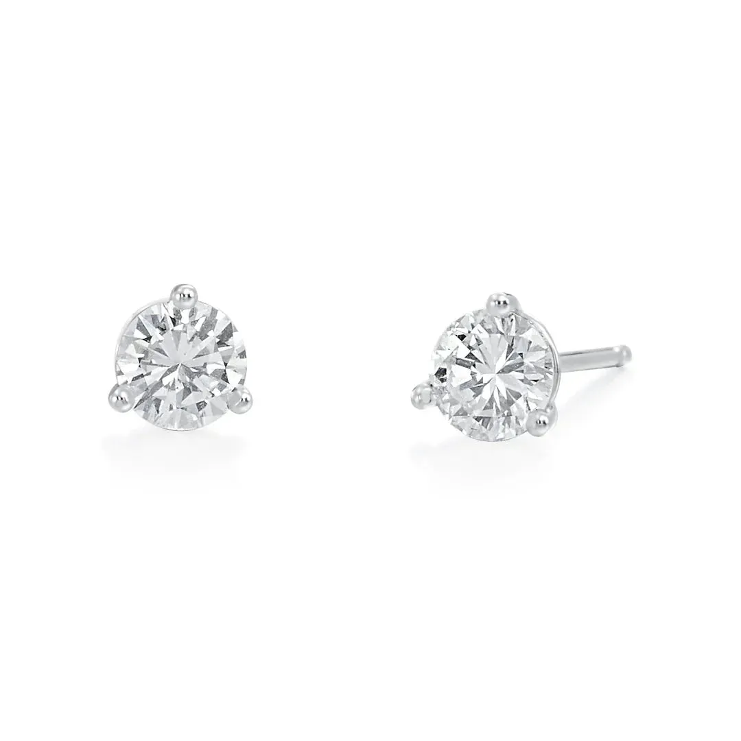 LG610 14KT WG Lab Diamond Stud Earrings, 1.00ct.