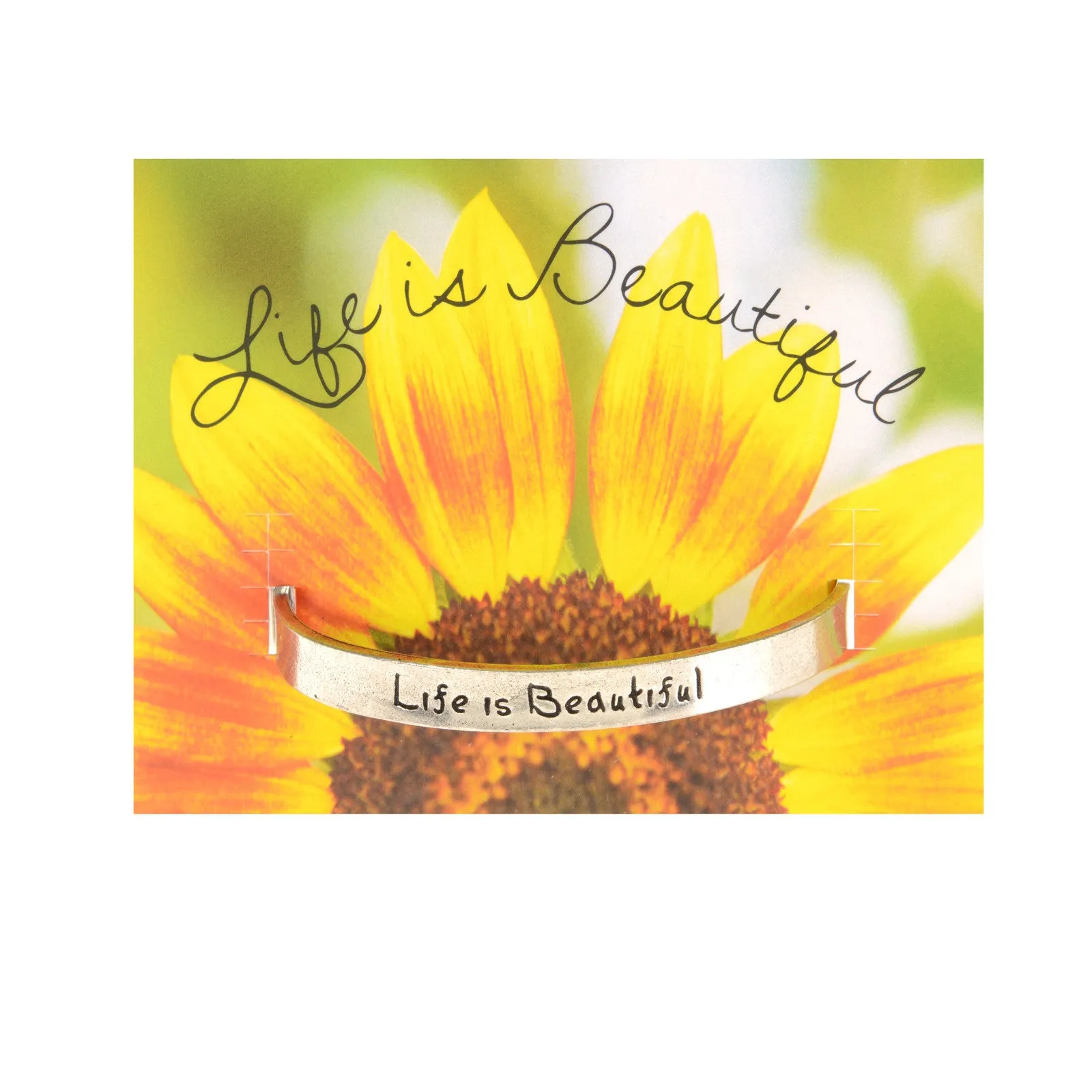 Life Is Beautiful Quotable Cuff Bracelet