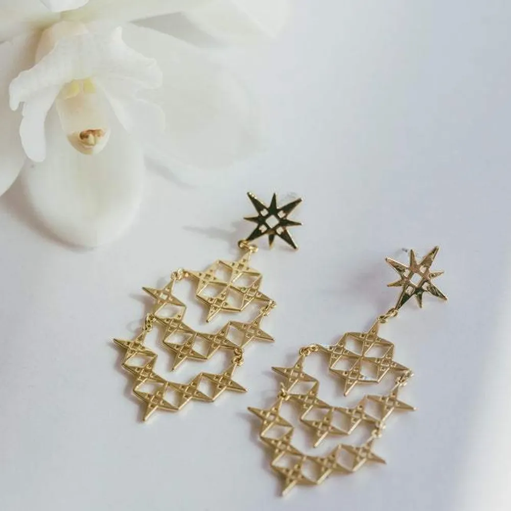 Lindi Kingi Earrings Stardust Gold
