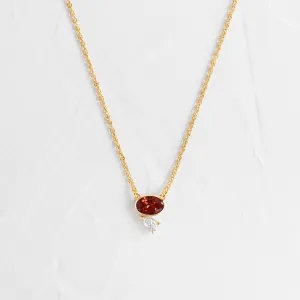 Littlefall Necklace in Red Garnet