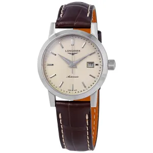 Longines Heritage Automatic Beige Dial Ladies Watch L4.325.4.92.2