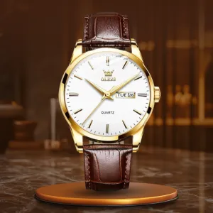 LUXURIOUS BUSINESS LEATHER WATCH | Elegance meets functionality