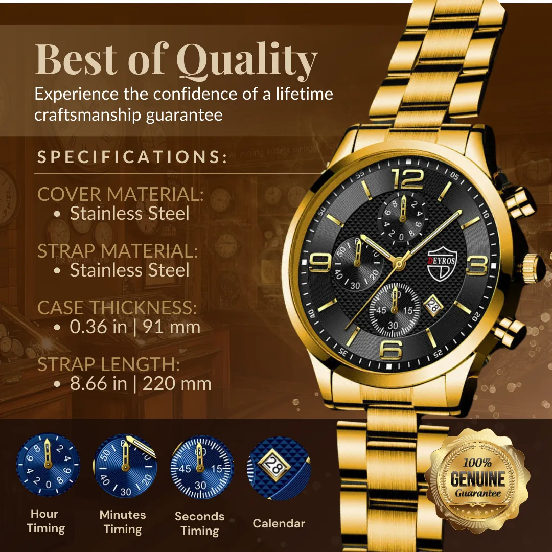 LUXURIOUS BUSINESS MENS WATCH | Elegance Meets Functionality