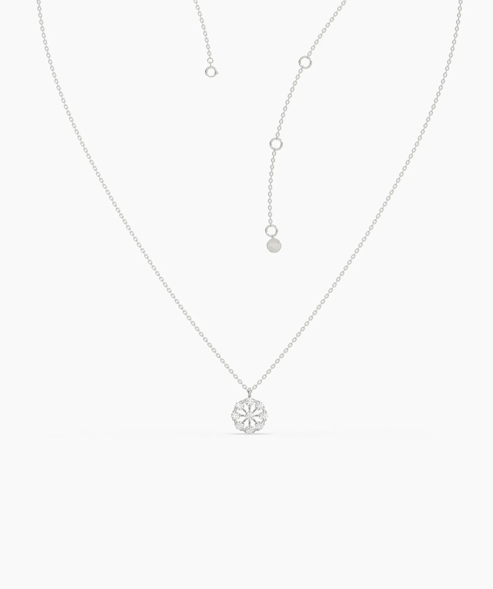 Luxury 14K Gold Snowflake Pendant