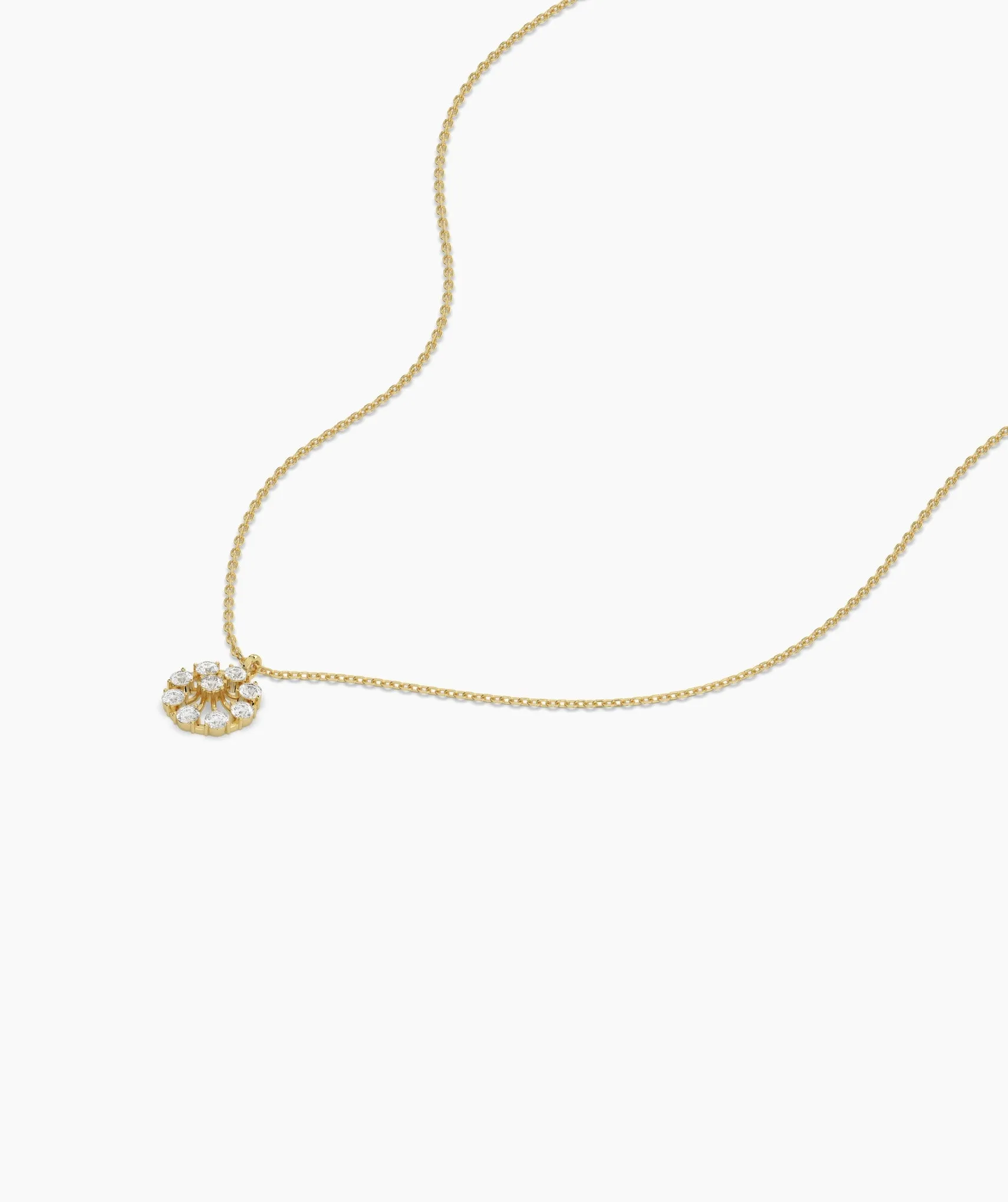Luxury 14K Gold Snowflake Pendant