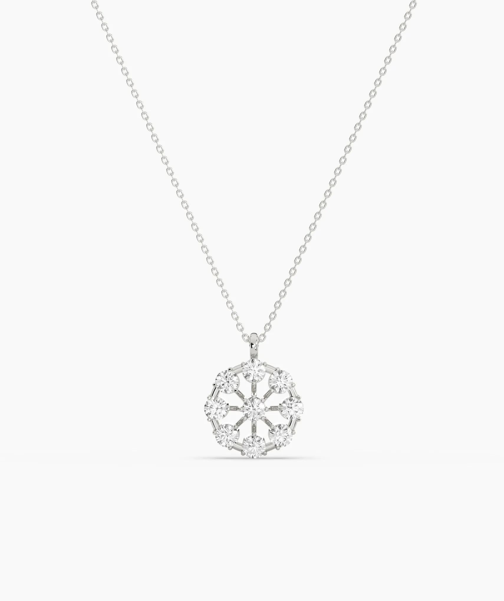 Luxury 14K Gold Snowflake Pendant