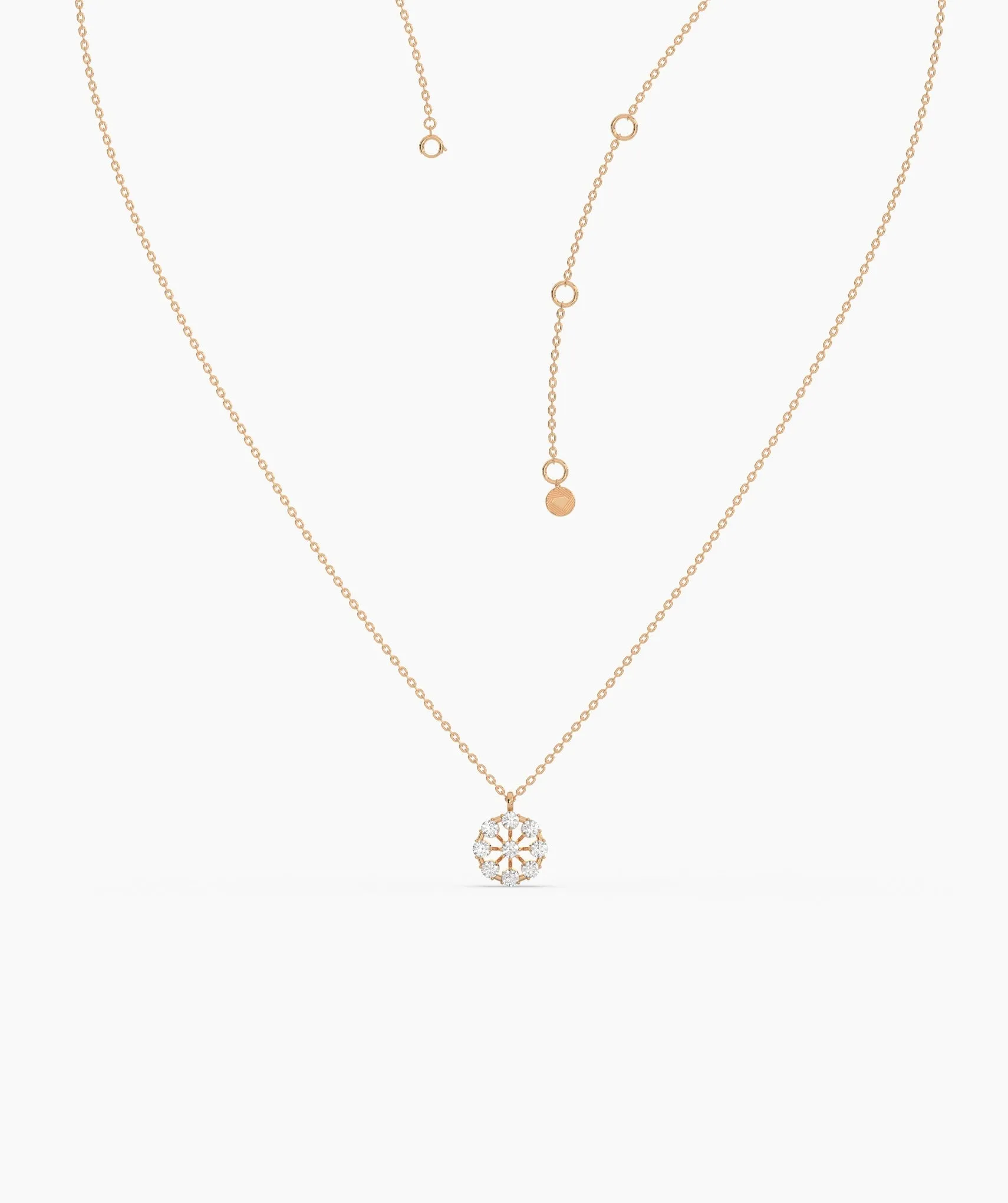Luxury 14K Gold Snowflake Pendant