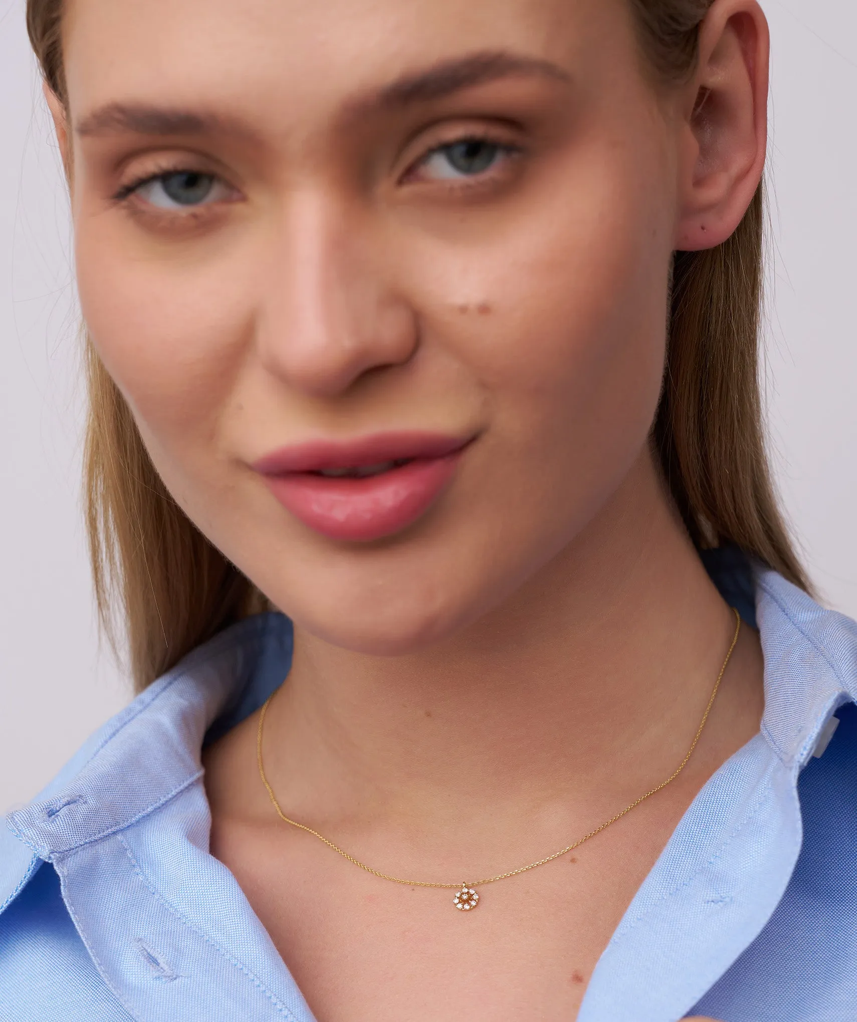 Luxury 14K Gold Snowflake Pendant