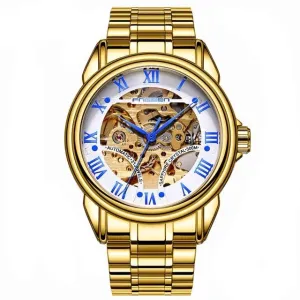 Luxury Top Brand Unisex Watches Automatic Mechanical Hollow Skeleton