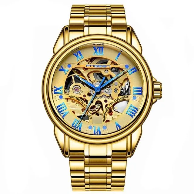 Luxury Top Brand Unisex Watches Automatic Mechanical Hollow Skeleton
