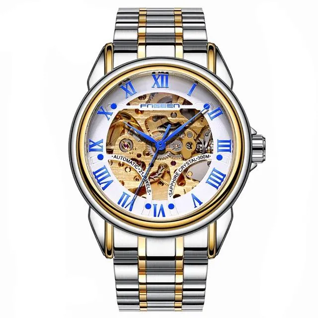 Luxury Top Brand Unisex Watches Automatic Mechanical Hollow Skeleton