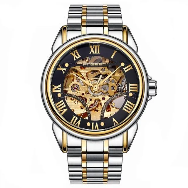 Luxury Top Brand Unisex Watches Automatic Mechanical Hollow Skeleton