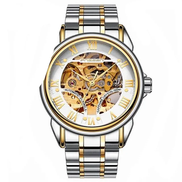 Luxury Top Brand Unisex Watches Automatic Mechanical Hollow Skeleton