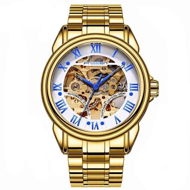 Luxury Top Brand Unisex Watches Automatic Mechanical Hollow Skeleton