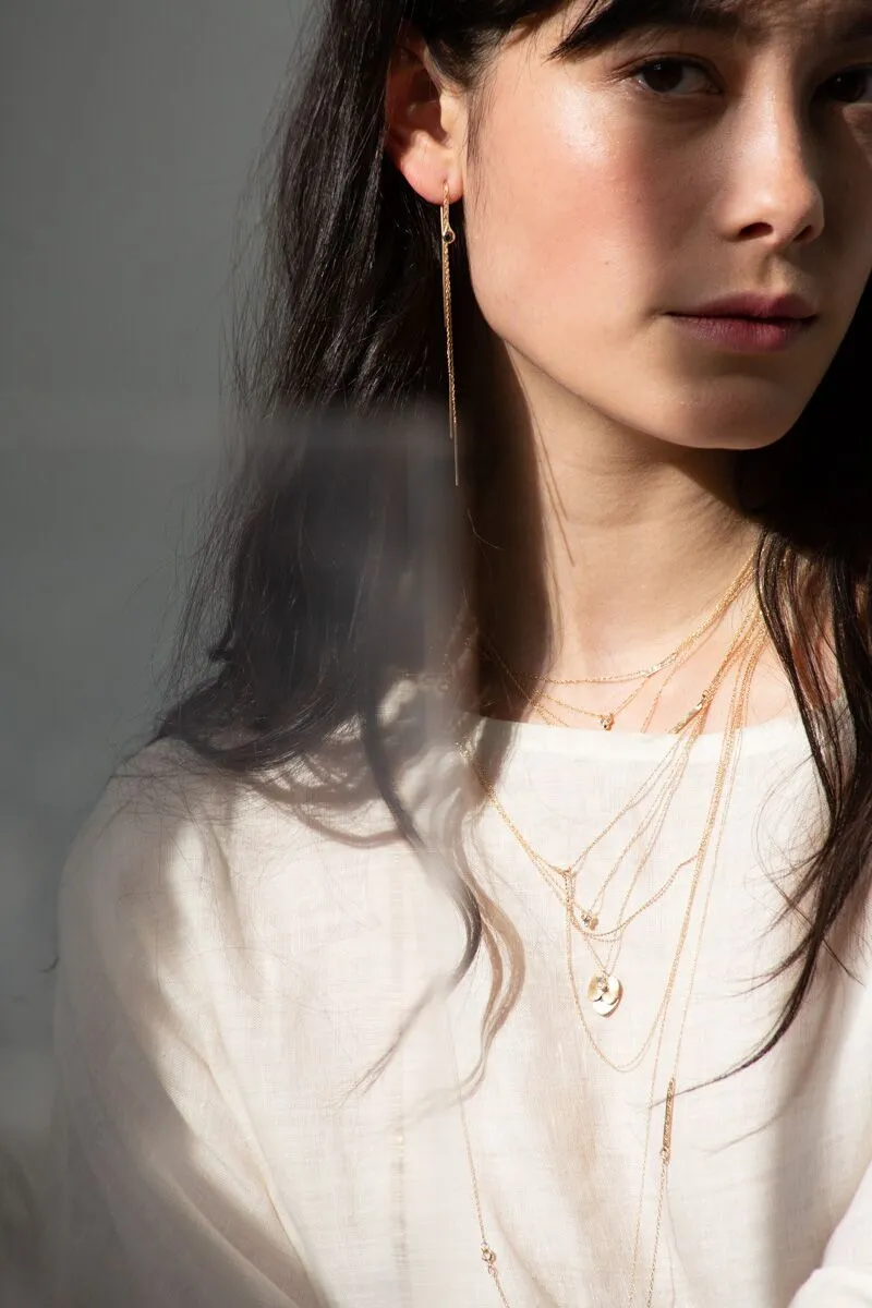 mabel emerald drop earrings