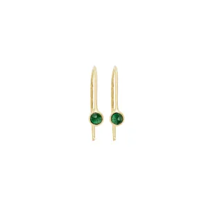 mabel emerald drop earrings
