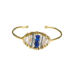 Maji Cuff Bracelet In Lapis