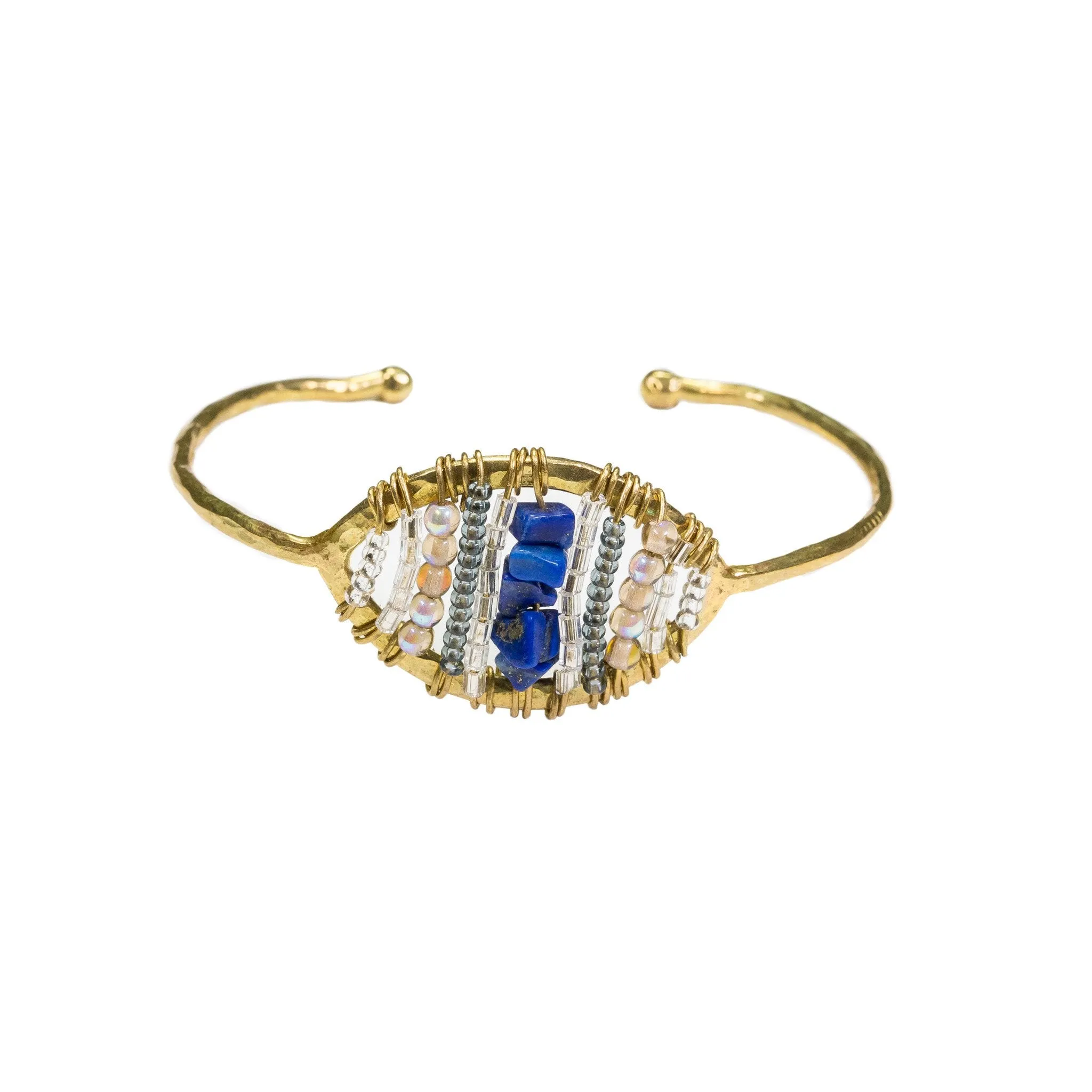 Maji Cuff Bracelet In Lapis