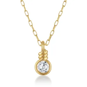 Mara Twist Pendant- Round Brilliant Diamond