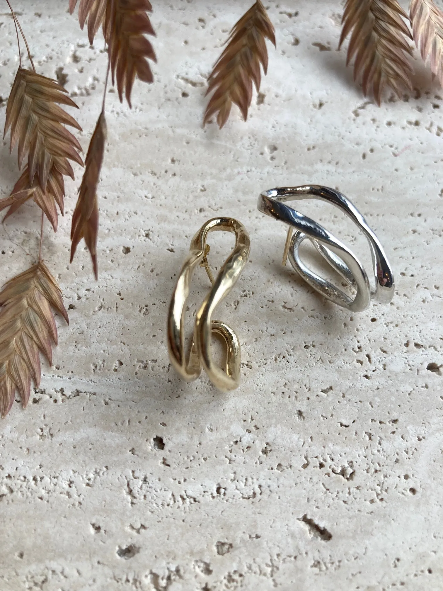 Maribel wavy  studs