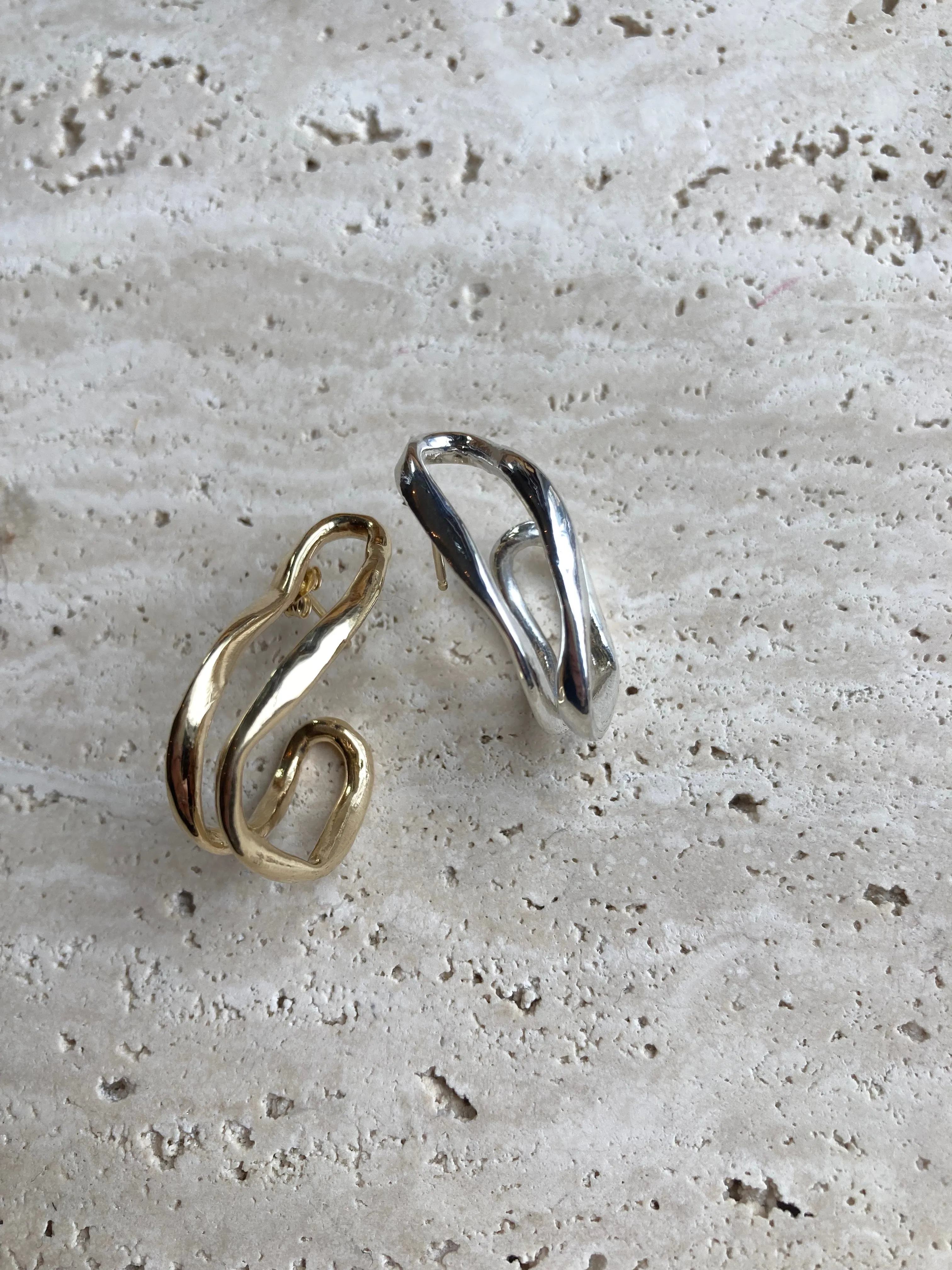Maribel wavy  studs