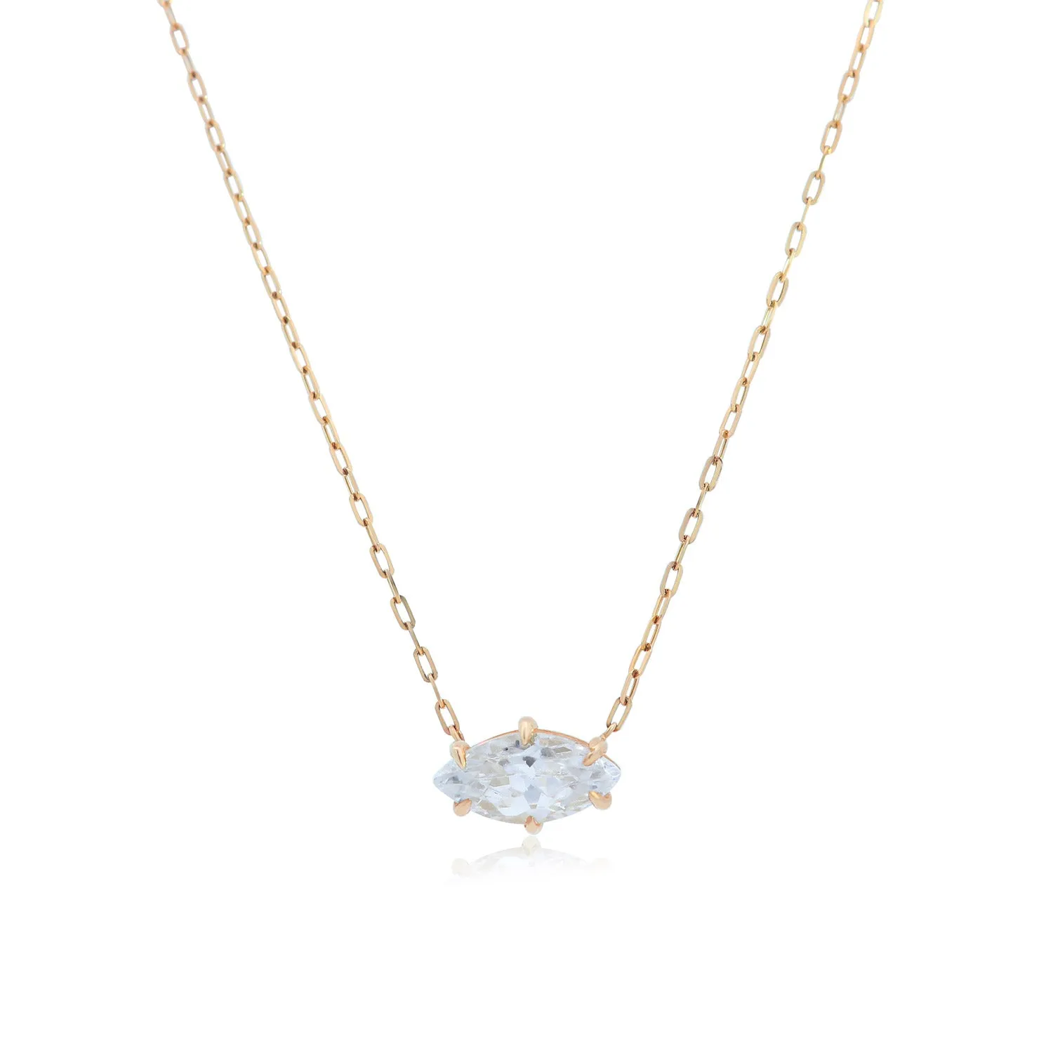 Marquise Diamond Solitaire Necklace