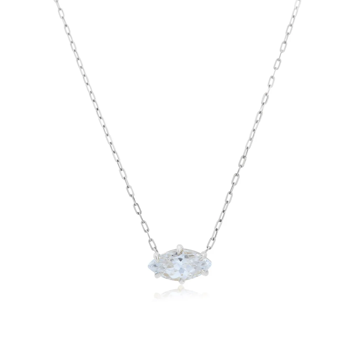 Marquise Diamond Solitaire Necklace
