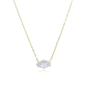 Marquise Diamond Solitaire Necklace