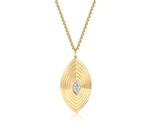 Marquise Shape Diamond Layered Drop Necklace