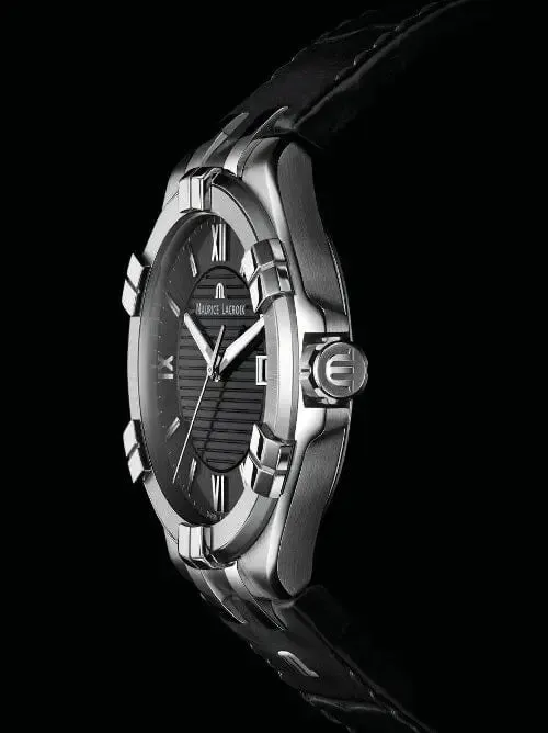 Maurice Lacroix AIKON Quartz Date on Leather Black
