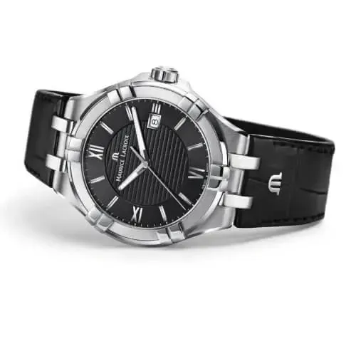 Maurice Lacroix AIKON Quartz Date on Leather Black
