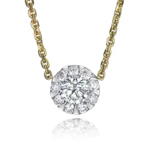Max Strauss Yellow Gold Floating Diamond Necklace