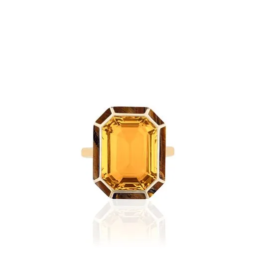 Melange Emerald Cut Statement Ring