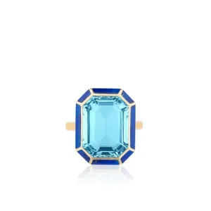 Melange Emerald Cut Statement Ring