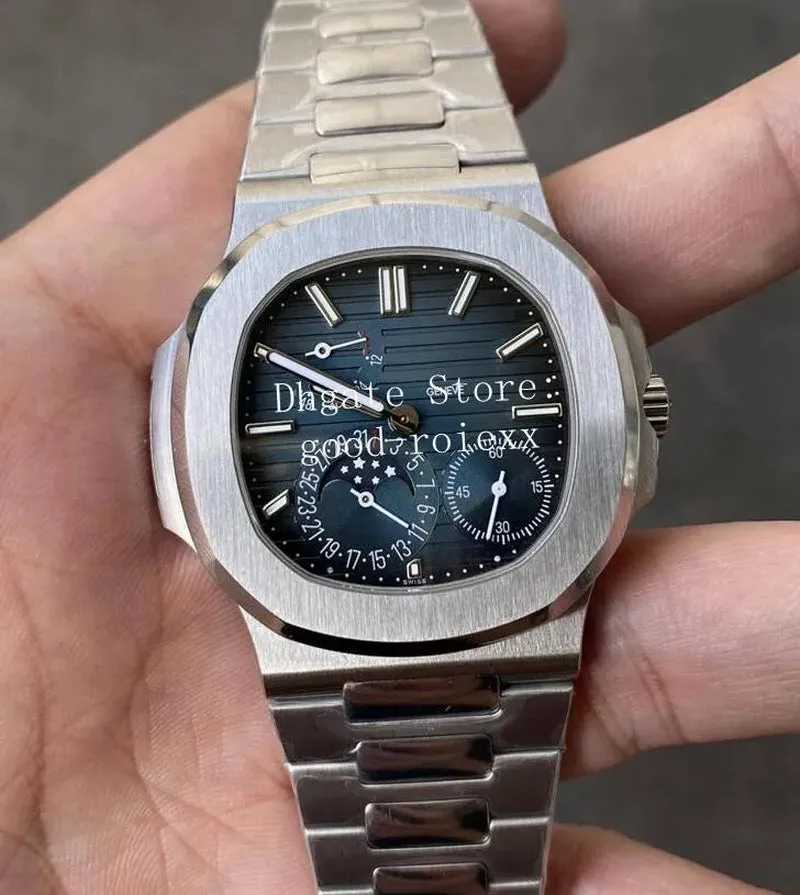 Men'S Watches Men Automatic Blue Dial Sport Watch Sapphire Crystal 40Mm Wristwatches