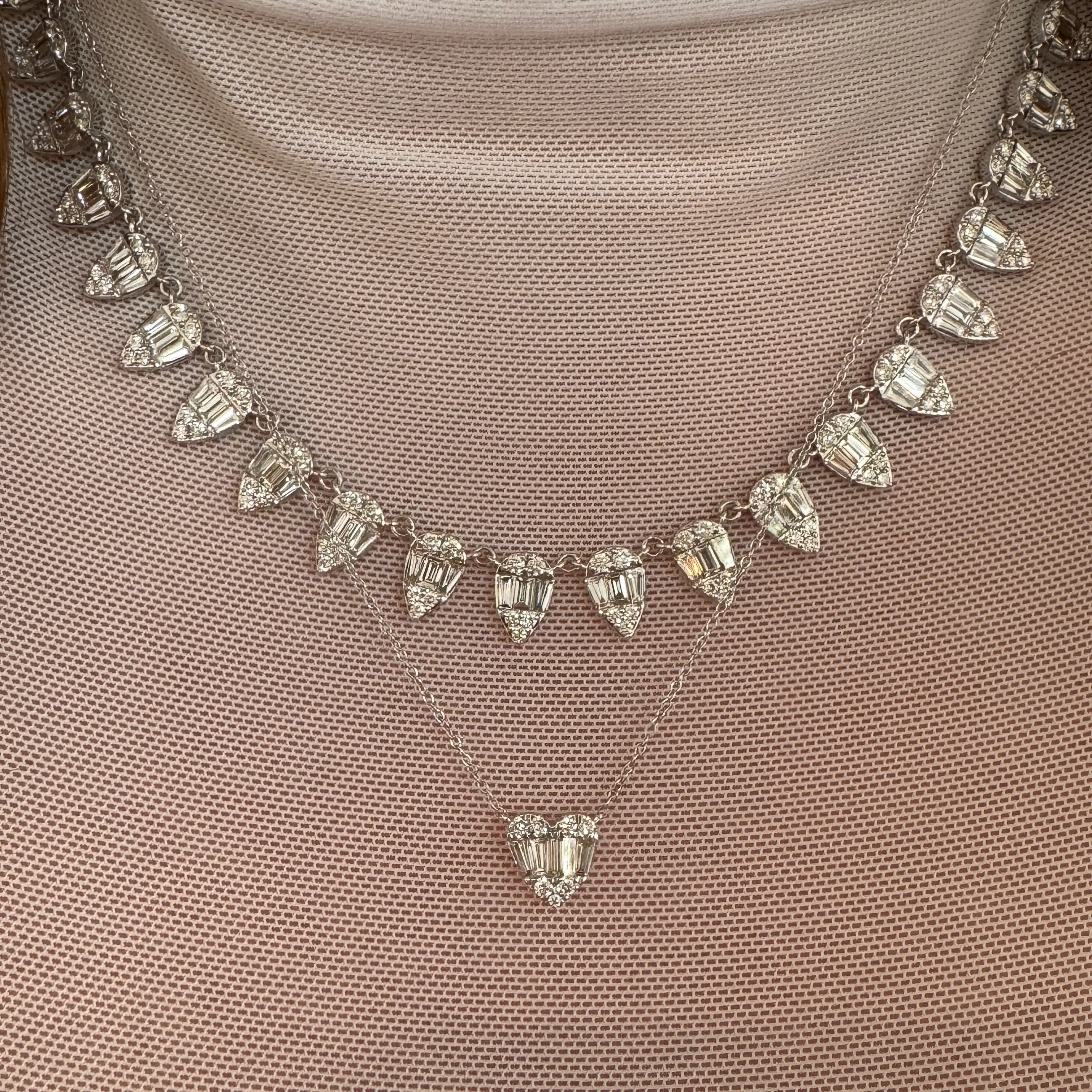Micro Diamond Illusion Heart Necklace