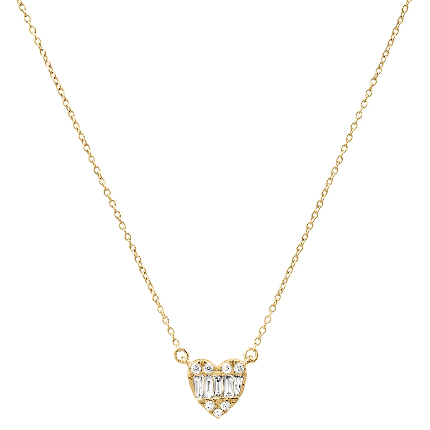 Micro Diamond Illusion Heart Necklace