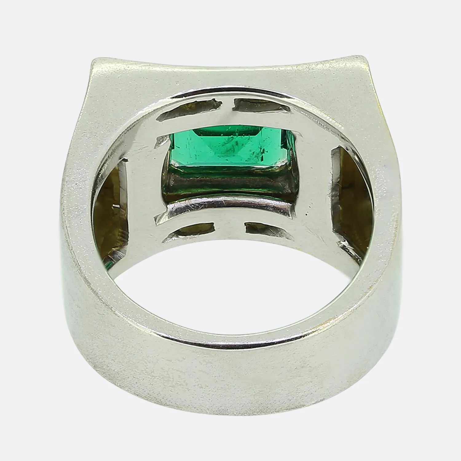 Mid Century Emerald and Diamond Ring