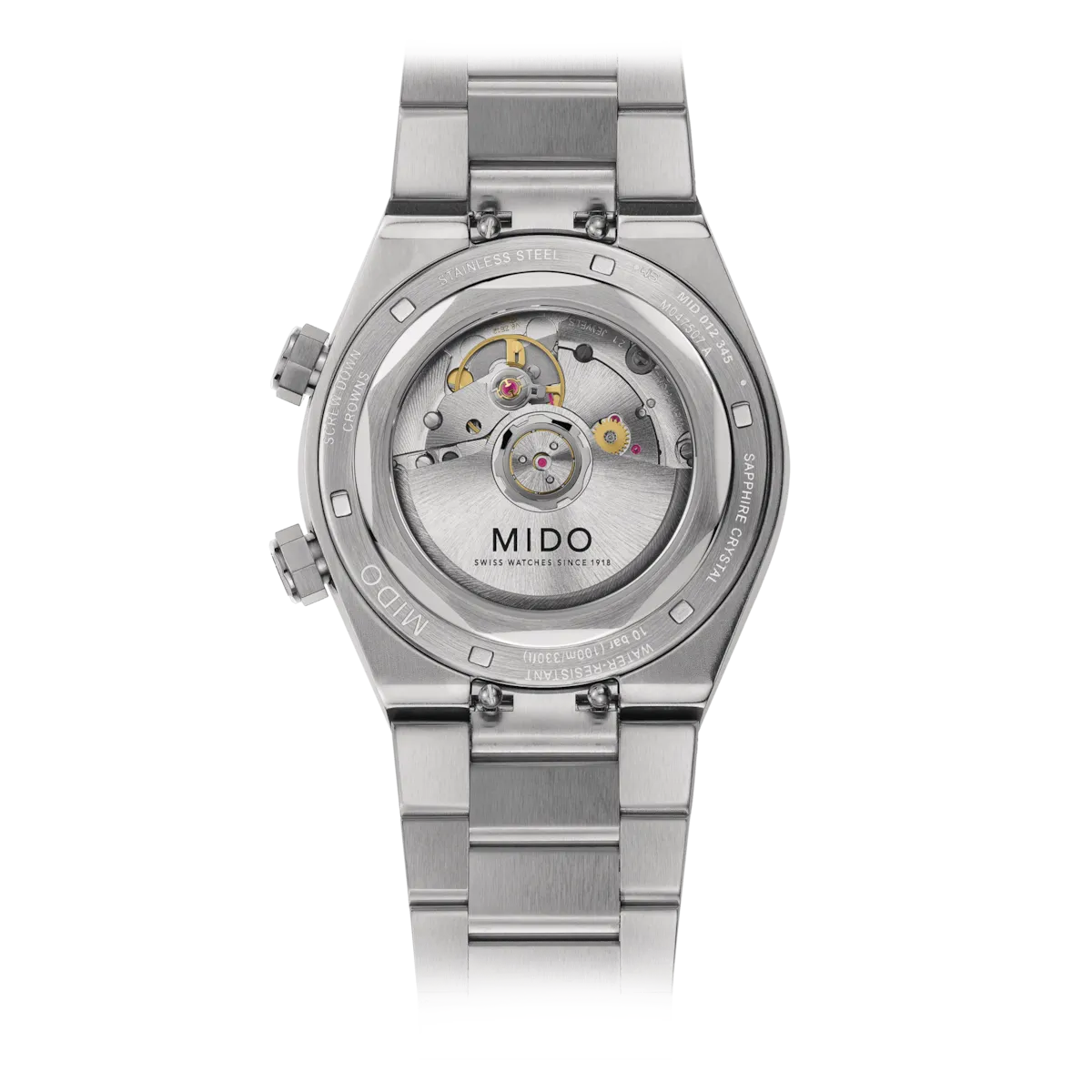 MIDO MULTIFORT 8 Two Crowns Grey Dial on Bracelet