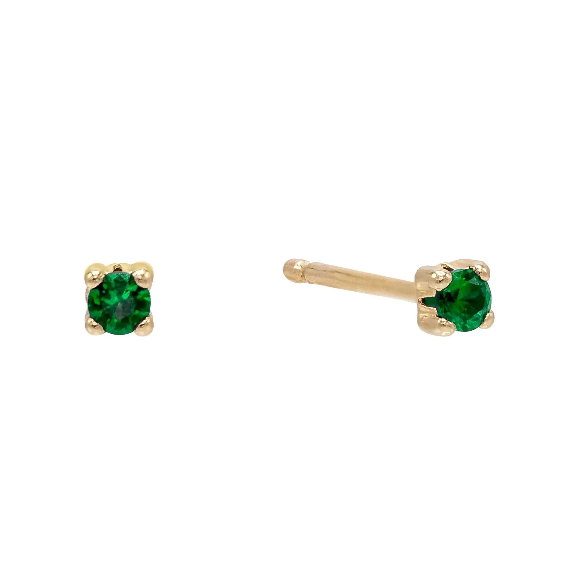 Mini CZ Stud Earring 14K