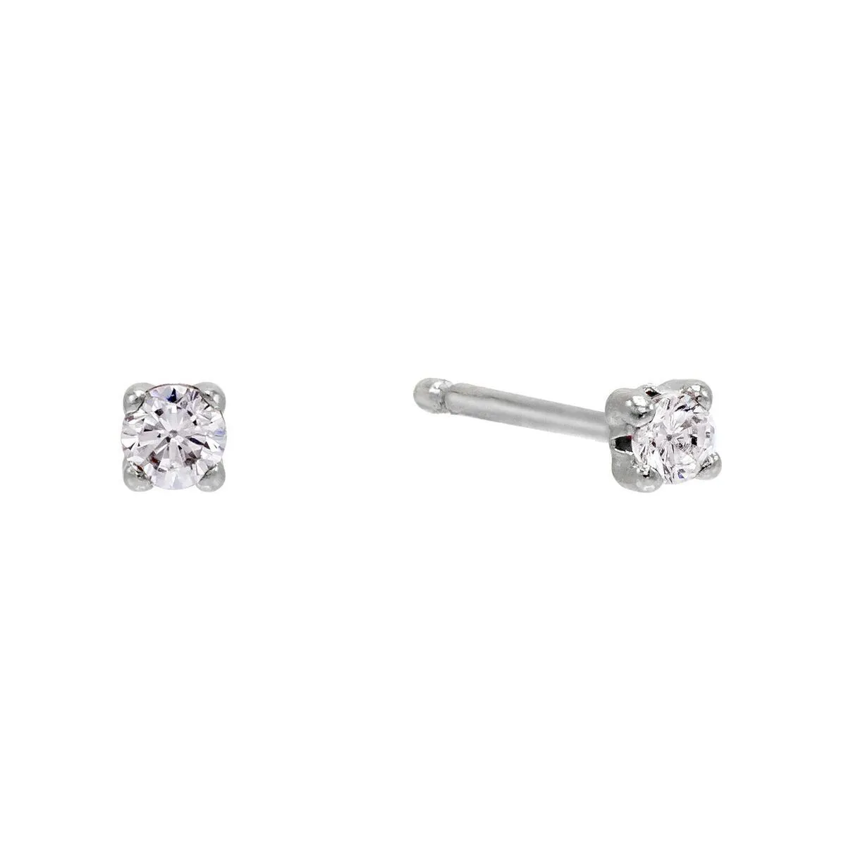 Mini CZ Stud Earring 14K