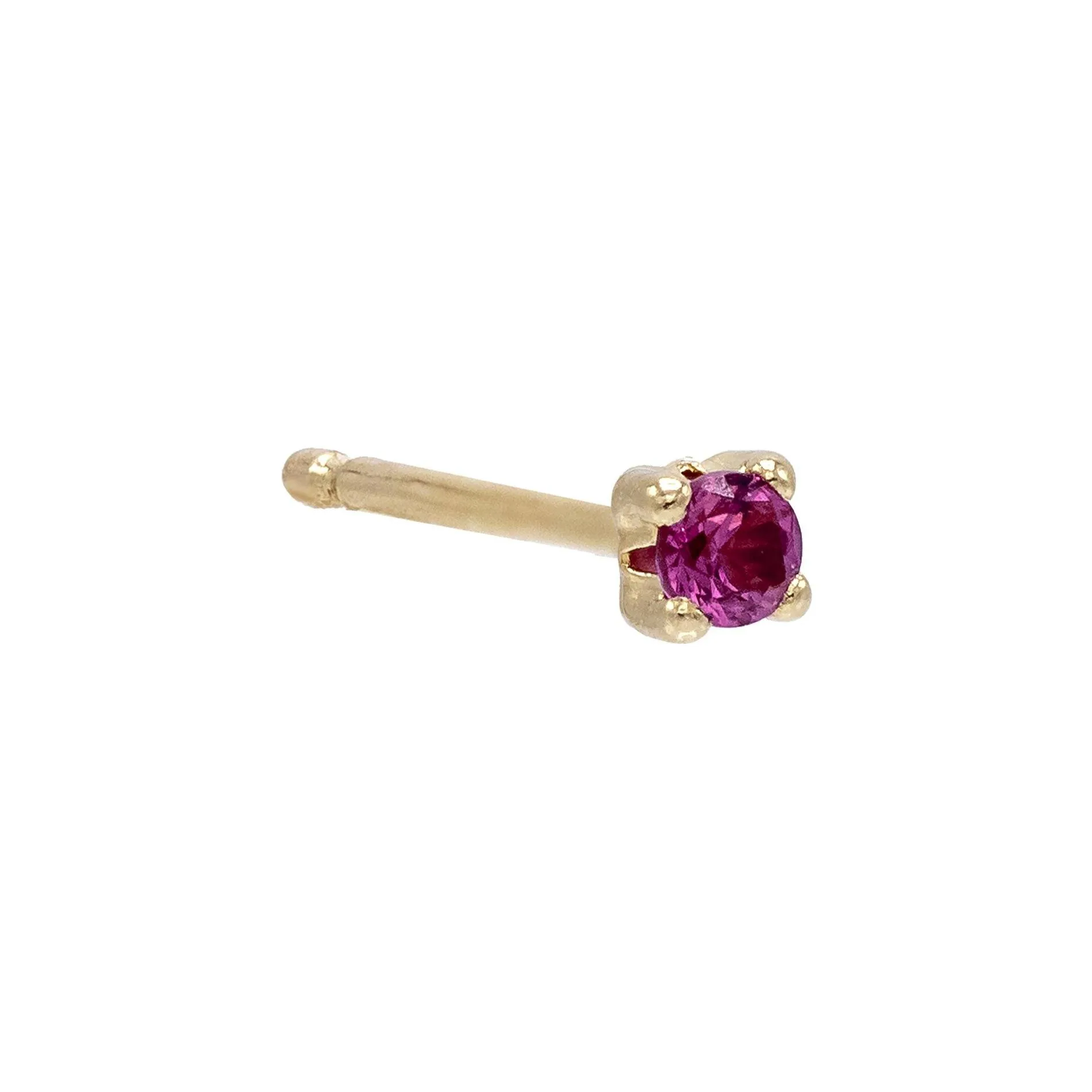 Mini CZ Stud Earring 14K