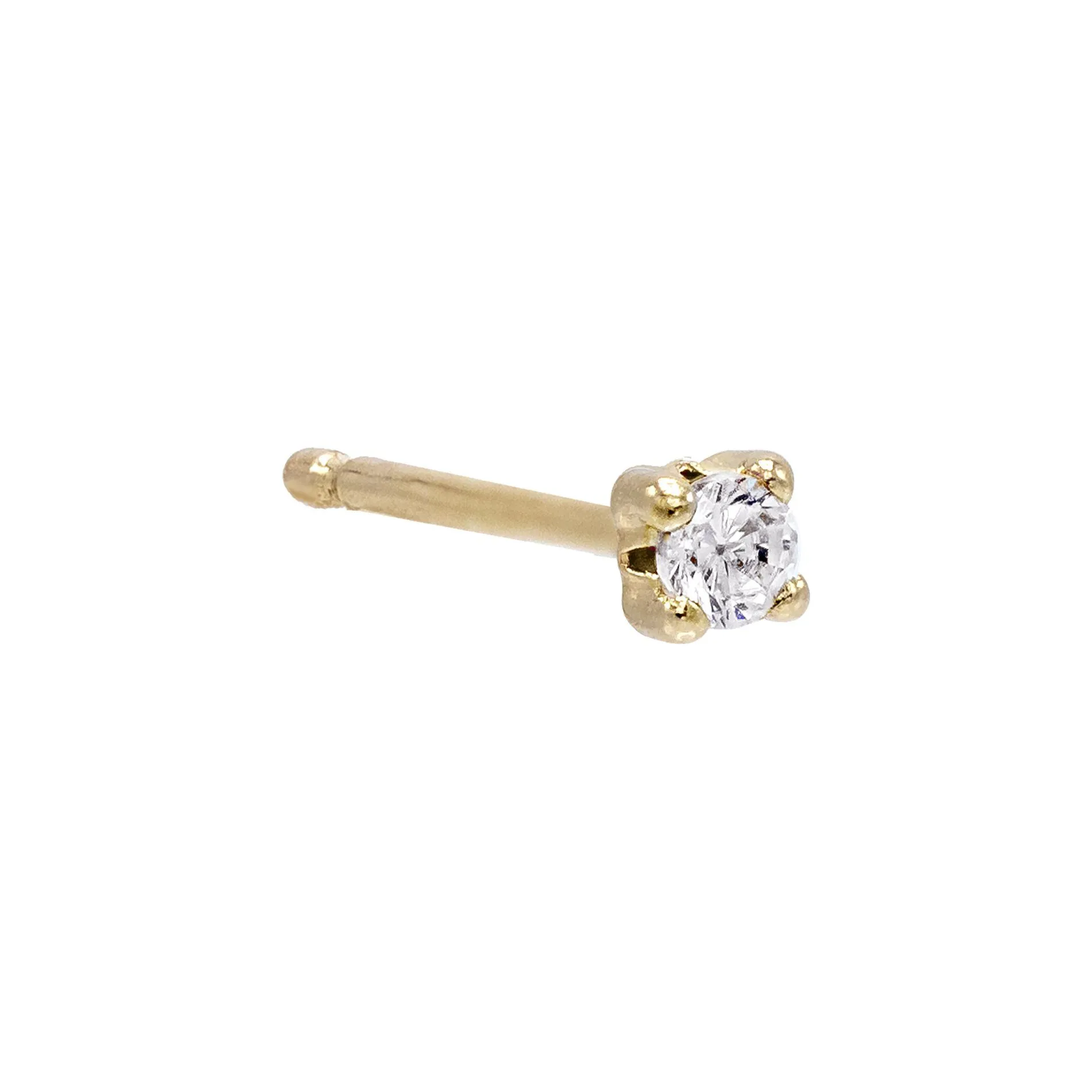 Mini CZ Stud Earring 14K