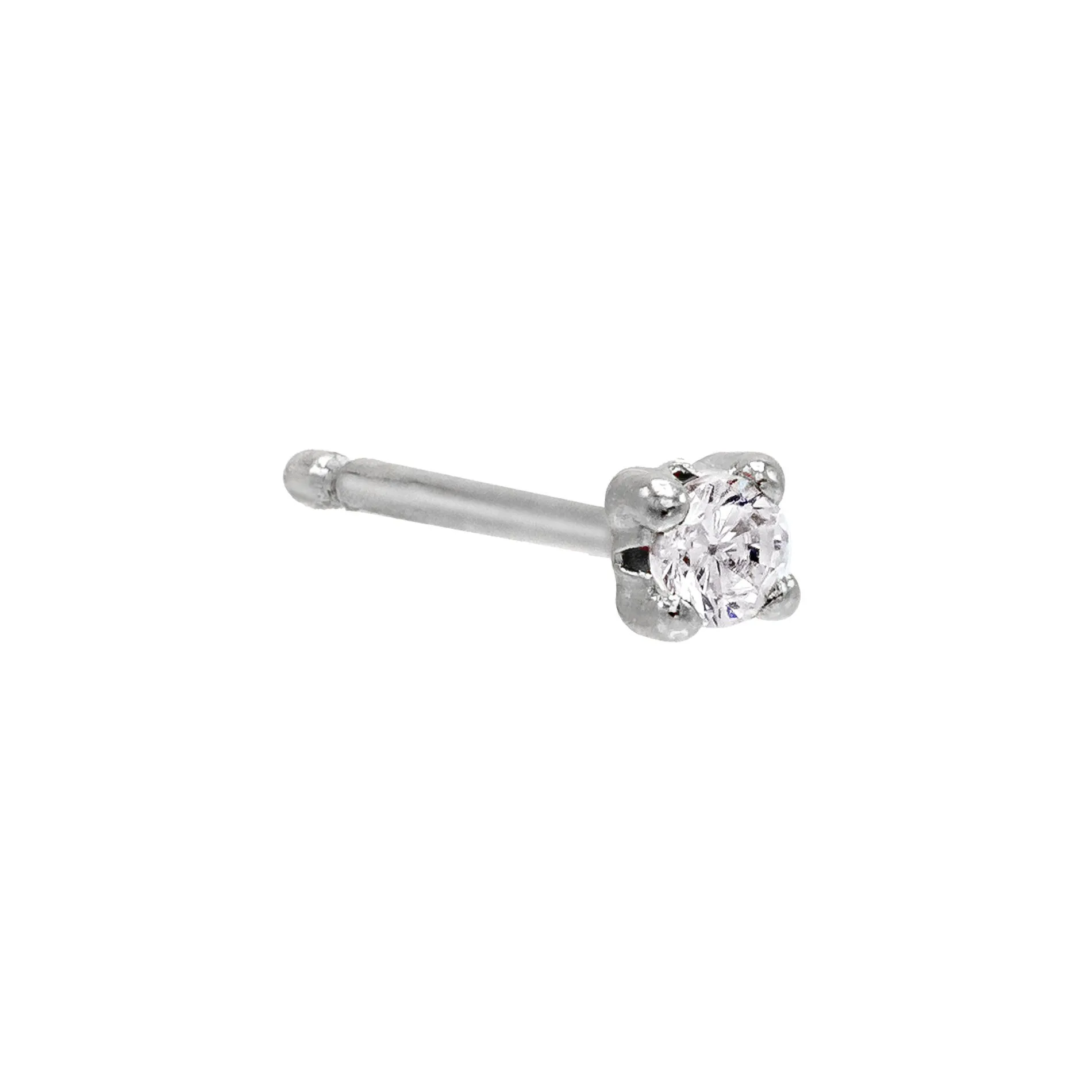 Mini CZ Stud Earring 14K