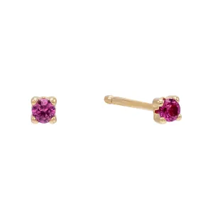 Mini CZ Stud Earring 14K