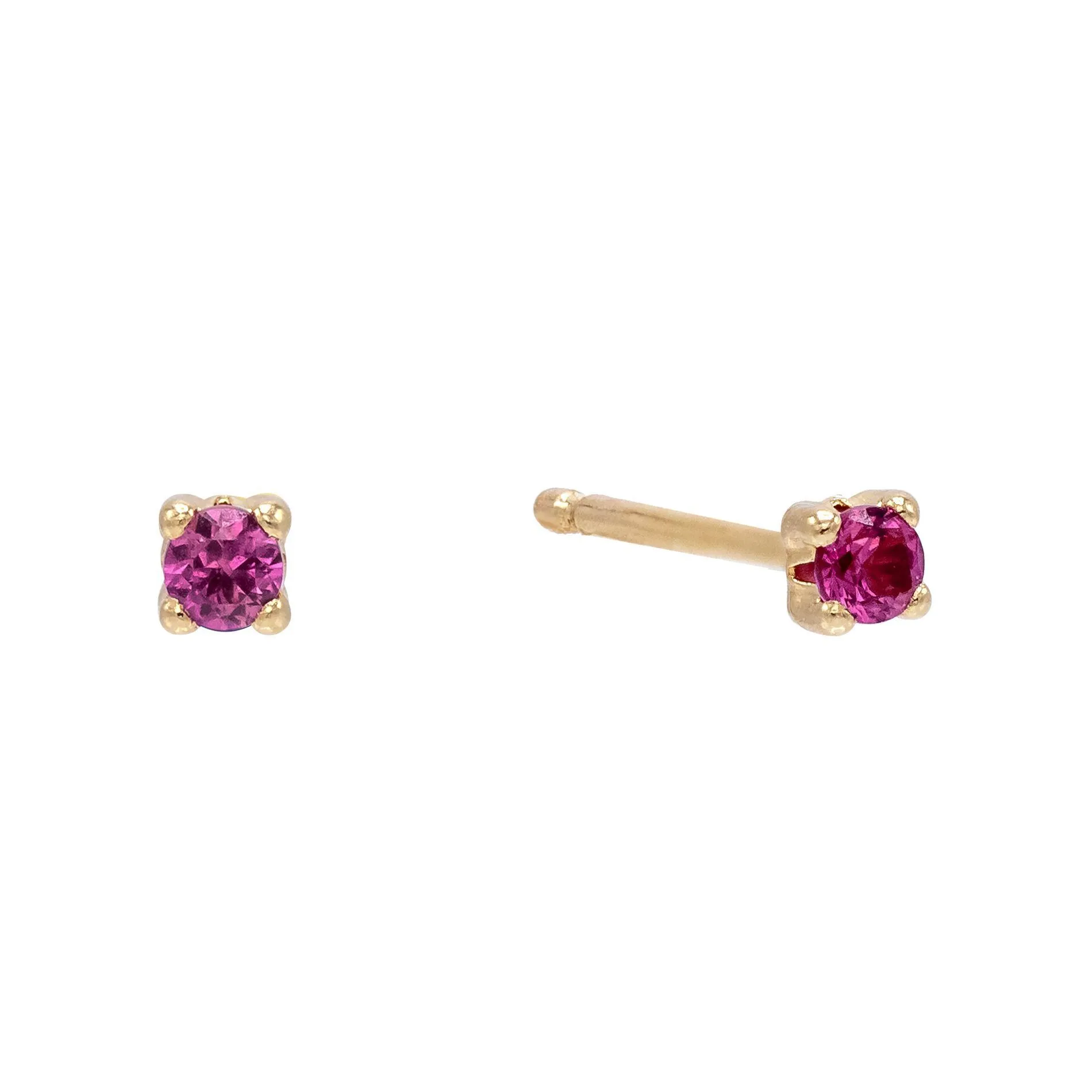 Mini CZ Stud Earring 14K
