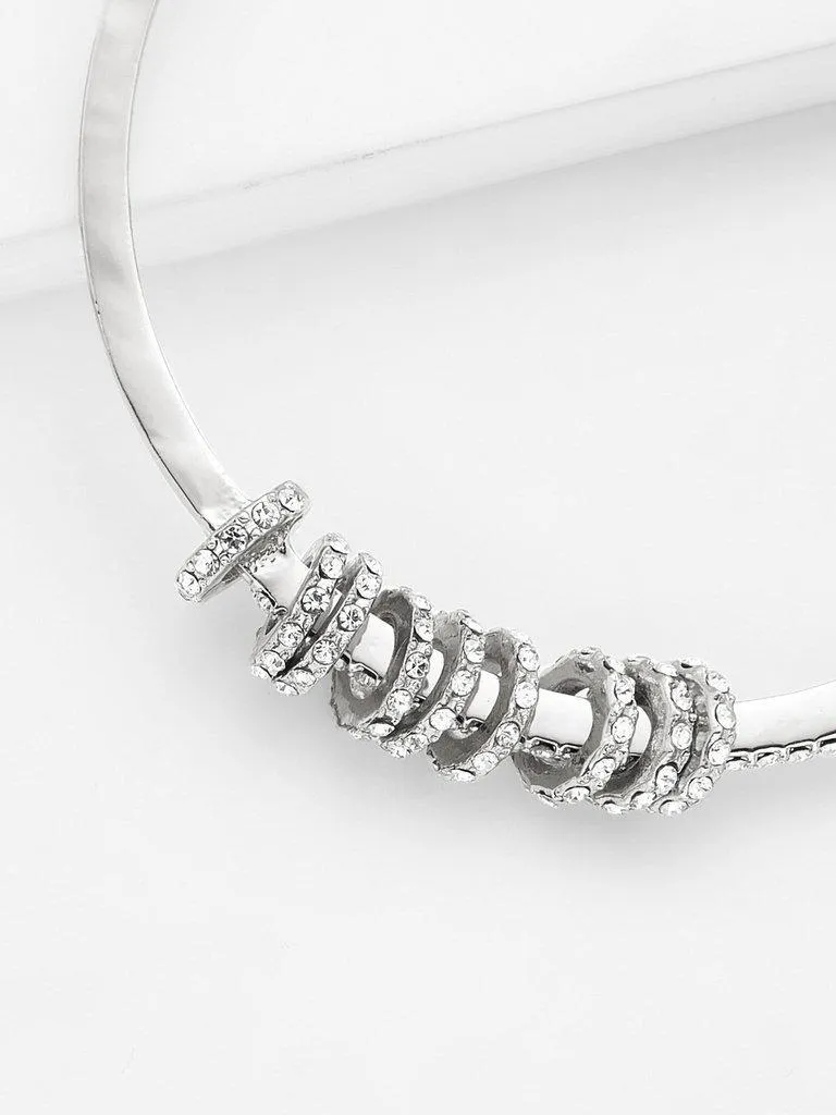 Mini Ring Decorated Cuff Bracelet